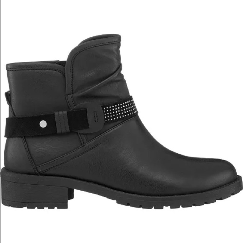 GC Shoes Black Moto Ankle Bootie - Picture 2 of 5